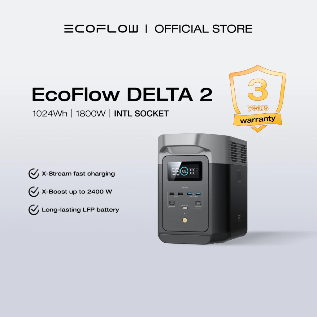 EcoFlow DELTA 2 220V Portable Power Station 1024Wh LiFePO4 Battery