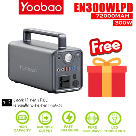 Yoobao EN300WLPD 65W 220V 50Hz 300W Multi-Function Power bank 72000mAh Big Capacity Power Station