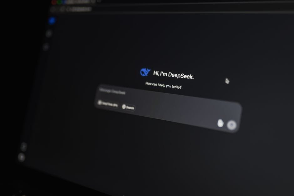 Close-up of an AI-driven chat interface on a computer screen, showcasing modern AI technology. (Photo by Matheus Bertelli on Pexels)