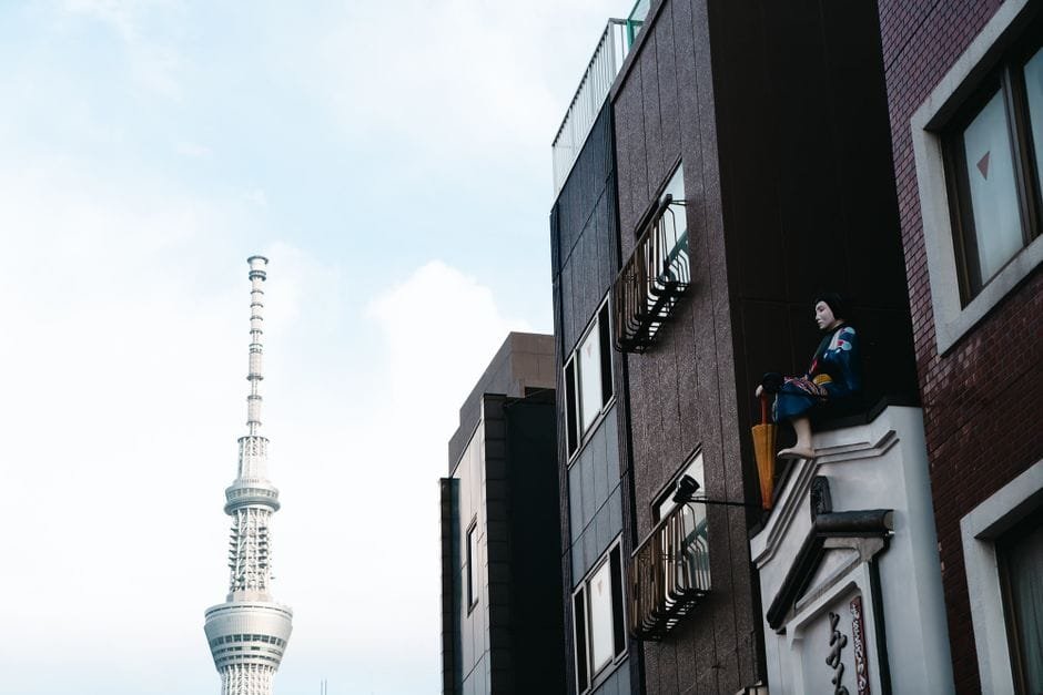 View of Tokyo Skytree beside traditional urban architecture in Tokyo, Japan. (Photo by Markus Winkler on Pexels)